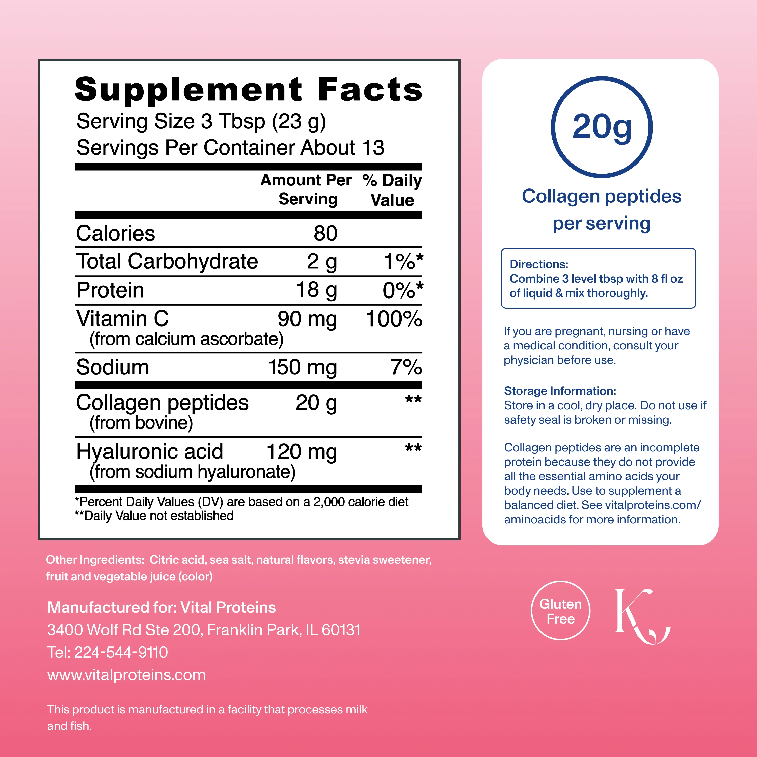 Strawberry Lemon Collagen Peptides Advanced - with Hyaluronic Acid & Vitamin C - Image 3